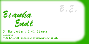 bianka endl business card